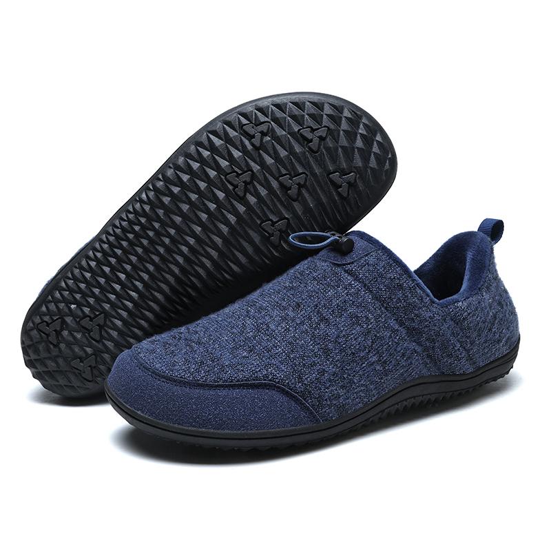 Couple's Winter Cotton Shoes Plush Warm Indoor Walking Shoes Elastic Flats Winter Warm Casual Shoes Anti-slip Soft Sole