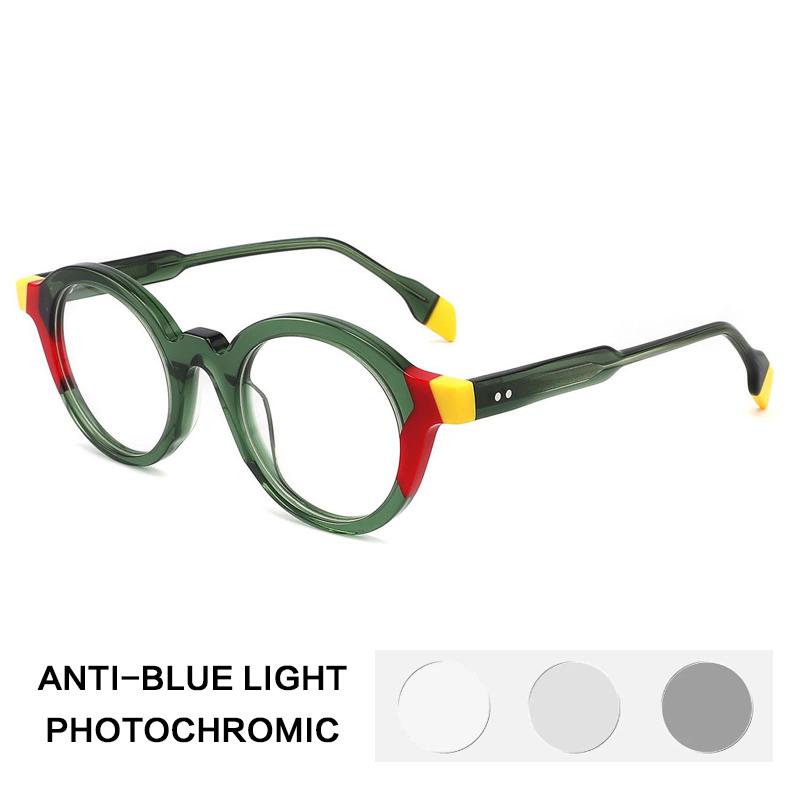 Designer Acetate Reading Glasses Men Anti Blue Light Myopia Prescription Glasses Women Luxury Brand Photochromic Eyewear