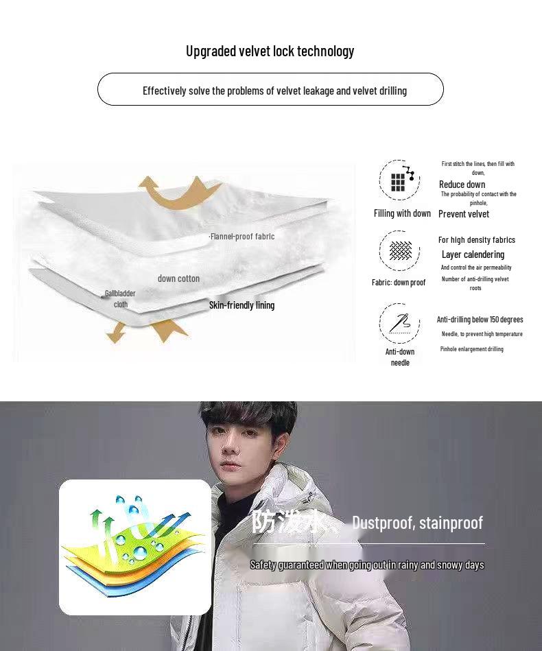 Unisex Superlanger Baumwollgepolsterter Wintermantel für Kunstakademie-Prüfungen