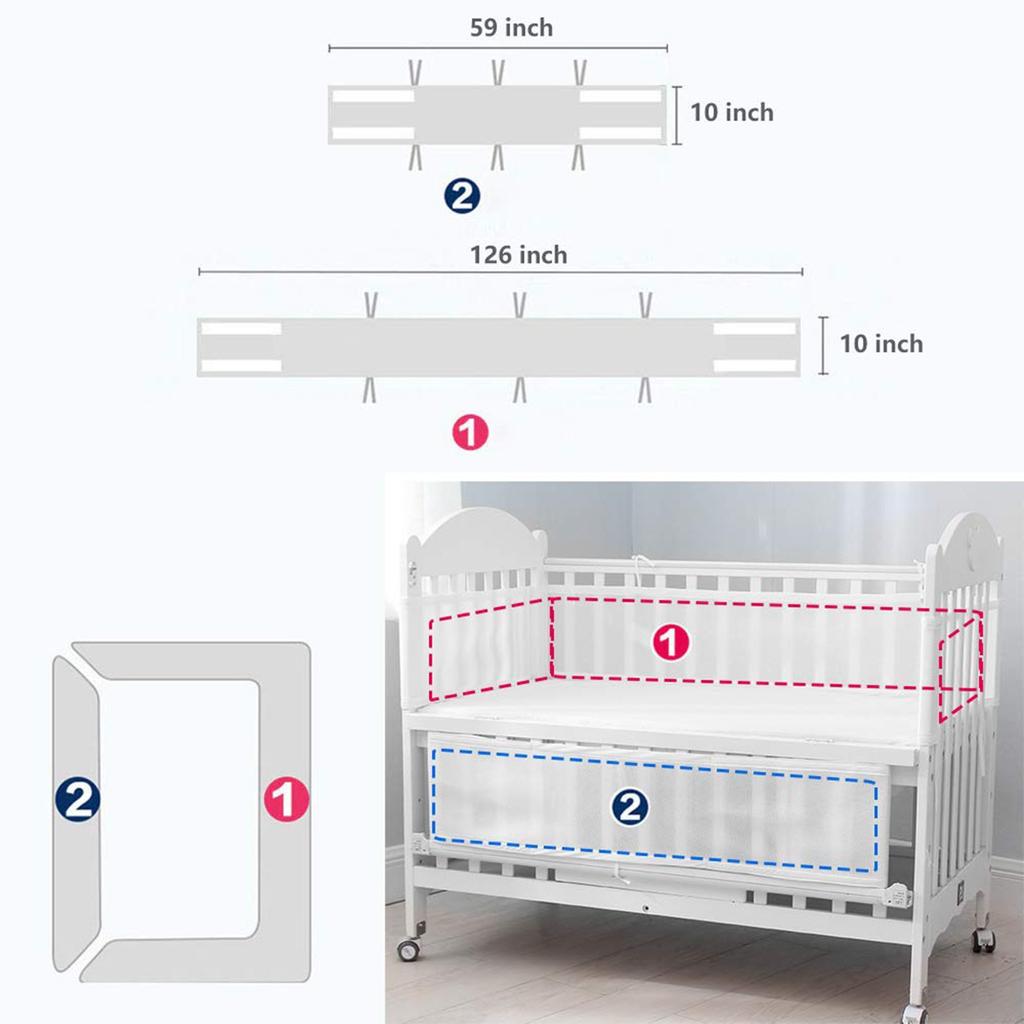 breathable mesh bumper pads