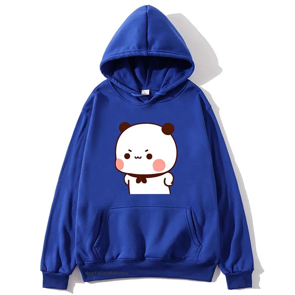 Cute Bubu Is Yelling At Dudu Hoodies for Men's Sweatshirt Women Couple Clothes Panda Bear Casual Kawaii Tops Fleece