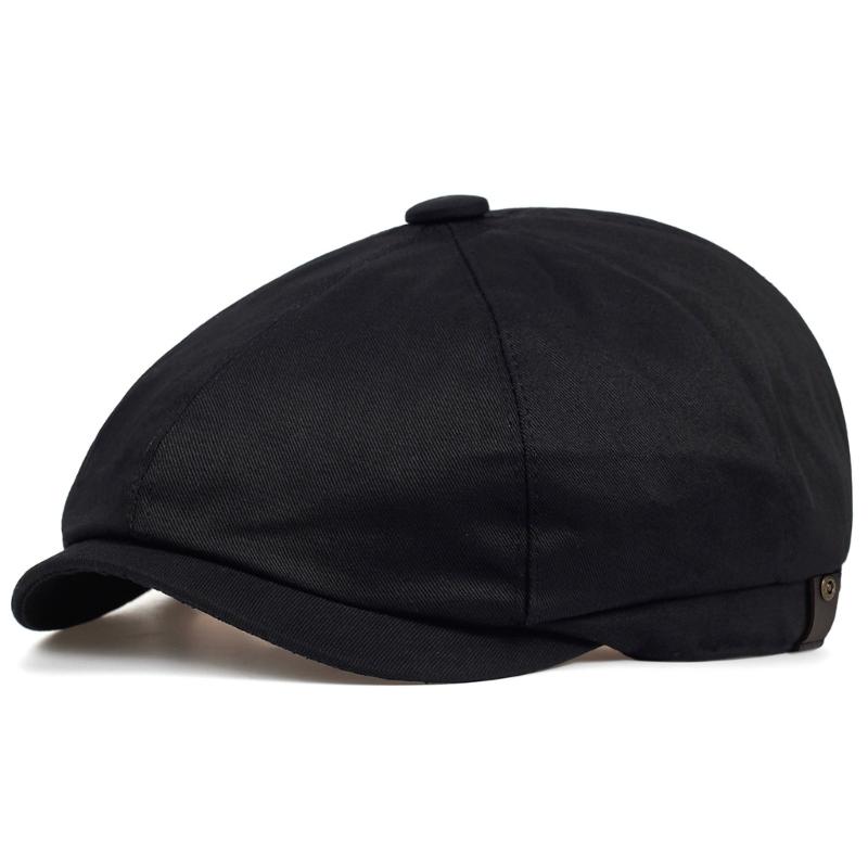 Dark Beret Cabbie Hat Oversized Painter Hat Beret Baker Boy Hat for Street Strolling Fashion Hat Props