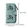 Gothic Dark Skull Long Zipper Wallet, Large Capacity Card Holder, Unisex Clutch Bag, Fashionable Zipper Coin Purse, Suitable for Daily Use, A Great