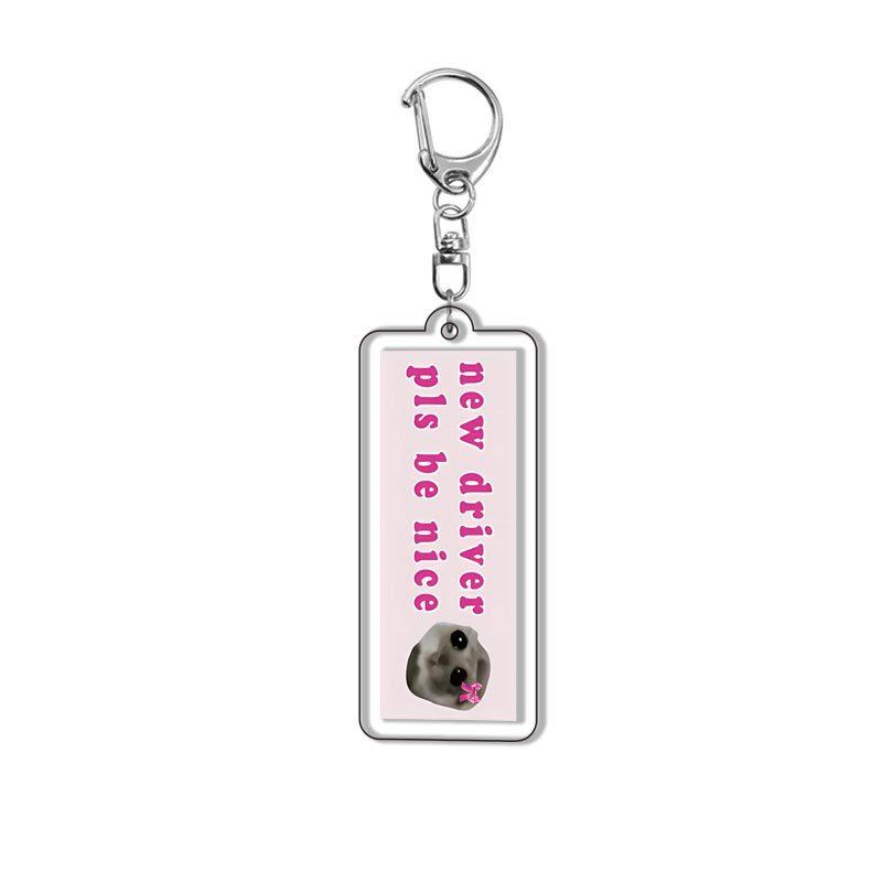 HOT !!! Hamster Acrylic Keychain Cute Sad Lovely Mobile Phone Backpack Pendant