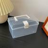 Tragbare kleine Box Kunststoff Aufbewahrungsbox transparente Klebebandabdeckung Staubaufbewahrungsbox Desktop-Abdeckung diverse Snacks Aufbewahrungsbox