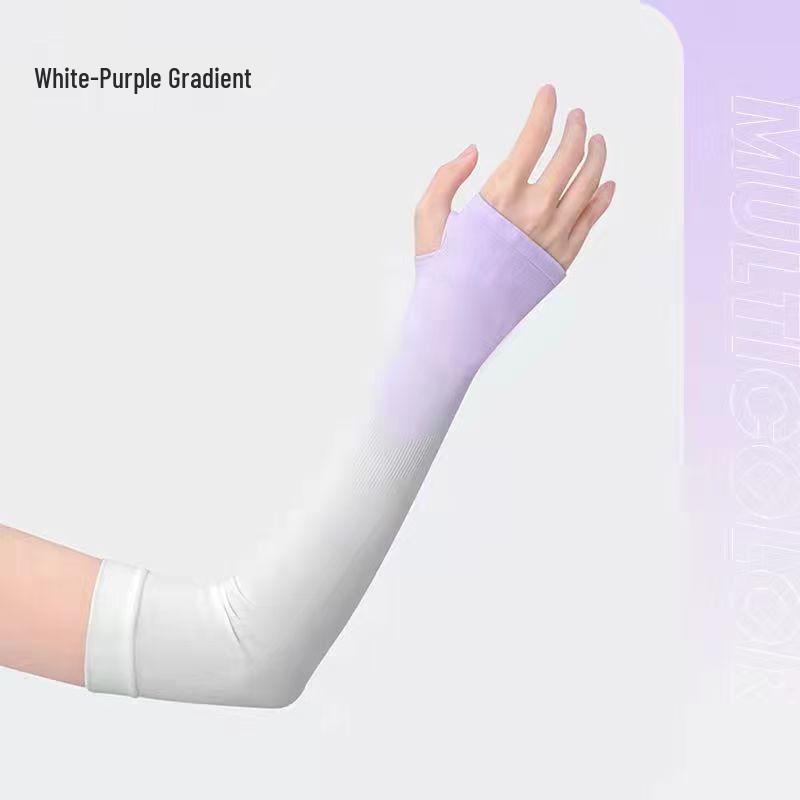 Gradient UV Protection Ice Silk Sleeves for Men & Women - Korean Style