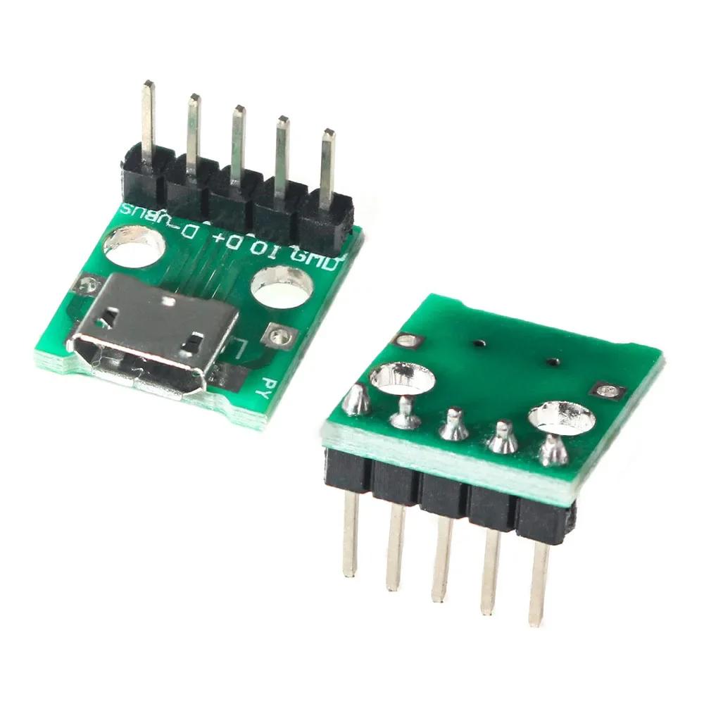 10PCS MICRO To DIP 5pin Female Connector MICRO PCB Test Board USB Mother Seat