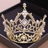 Baroque Princess Bridal Headdress: Square Diamond Crown and Wedding Dress Accessory