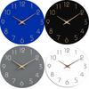 Simple Circular Wooden Wall Clock Quiet Batteryoperated Decor