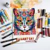 1pc,A4 Teenagers Coloring Book ,Meow Coloring Book,25 Different Patterns,100gsm Thick Paper,Stress Relief,Birthday Gift