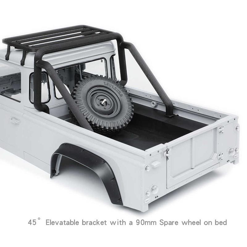 TRX-4 Simulation Inclined 45 Degrees Spare Tire Holder For 1/8 1/10 RC Crawler Car Traxxas TRX4 TRX6 AXIAL RC4WD Diy Parts