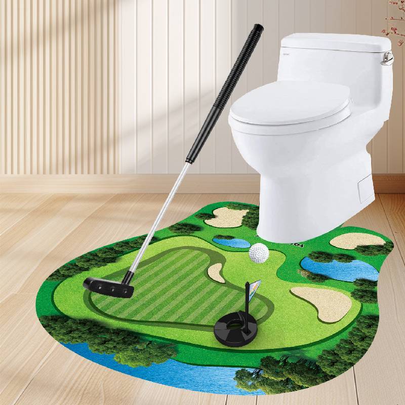 Pvc Dinosaur Toilet Toy Mini Golf Set For Kids Christmas Gift
