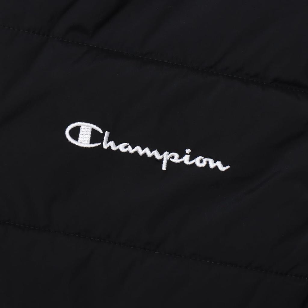 Veste extensible thermique coupe-vent déperlante avec logo script et fermeture éclair, gilet de golf noir [Champion] pour homme C3-AG604