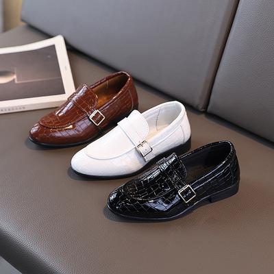 Kids Shoe Fashion Boys Black Flats Versatile School Performance Low Heels Shoes