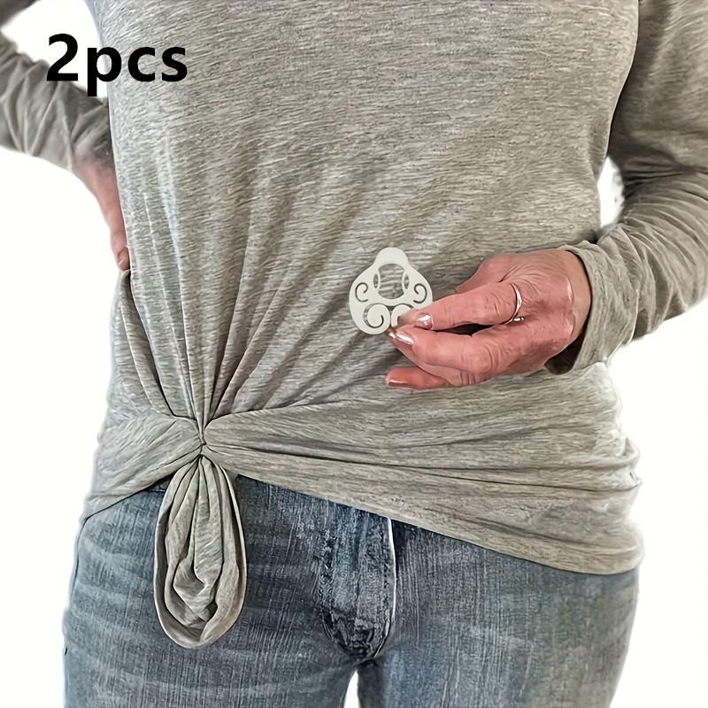 

5-комплект застежек для женских рубашек - универсальный модный стильный зажим для затягивания футболок и поясов - многофункциональный белый аксессуар для застежки рубашек 5pcs белый