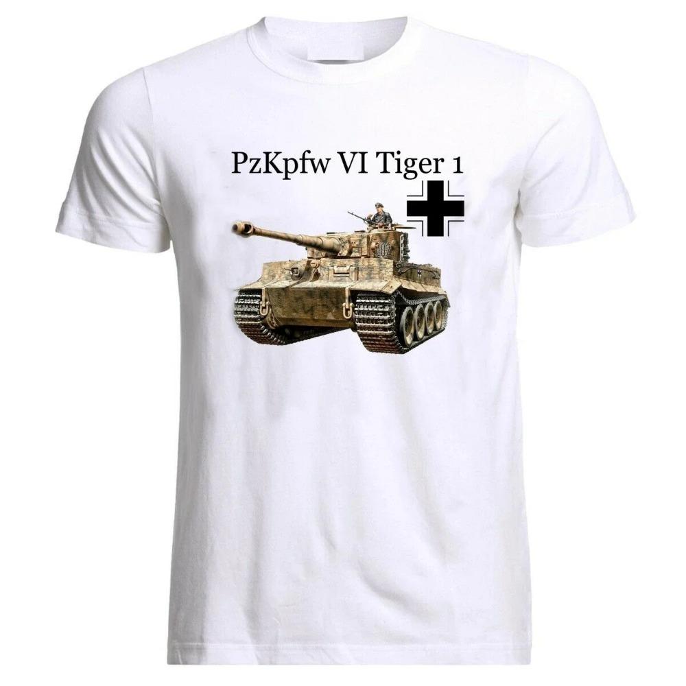 Military Armour PzKpfw VI Panzer Tiger 1 Tank T-Shirt Summer Cotton Short Sleeve O-Neck Men Tee New Fashion Streetwear