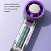 Strong Wind Power Handheld Ice Pack Fan With Turbofan Blades Semiconductor Refrigeration Fan USB