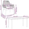 VidaXL Ensemble à manger de jardin coussins 7pcs noir poly rotin verre, ensemble de salle à manger d'extérieur, meuble de 3334468