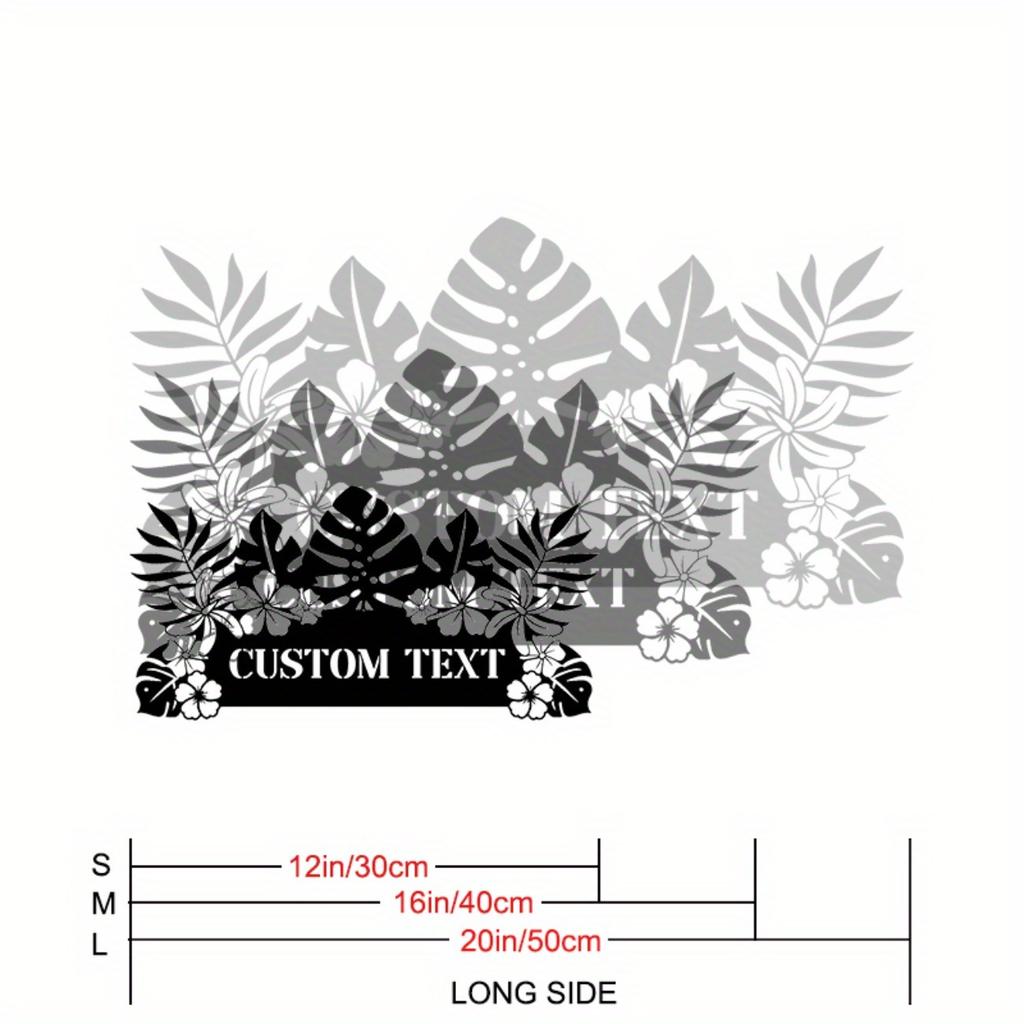 Personalized Retro Metal Tiki Bar Sign Hawaiian Vibes Custom Text Wall Decor