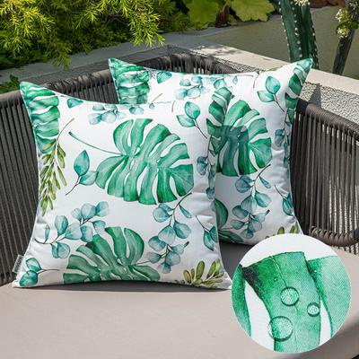 Tropical Plant Waterproof Outdoor Cushion Cover for Garden Furniture Cushions Seat Bench