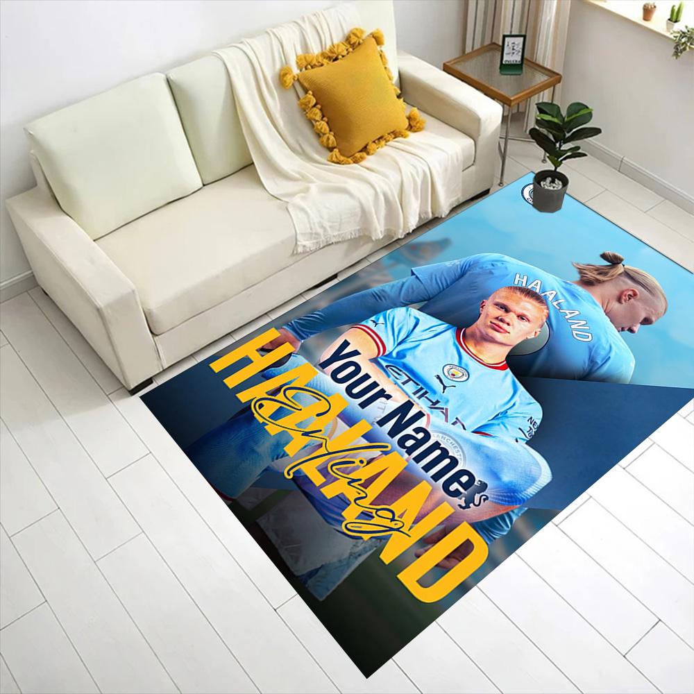 Haaland (86) Customizable Name Floor Rug Office Rug Perfect for Decorate Room Study Room Playrooms Balcony Antislip Carpet Office Home Decor