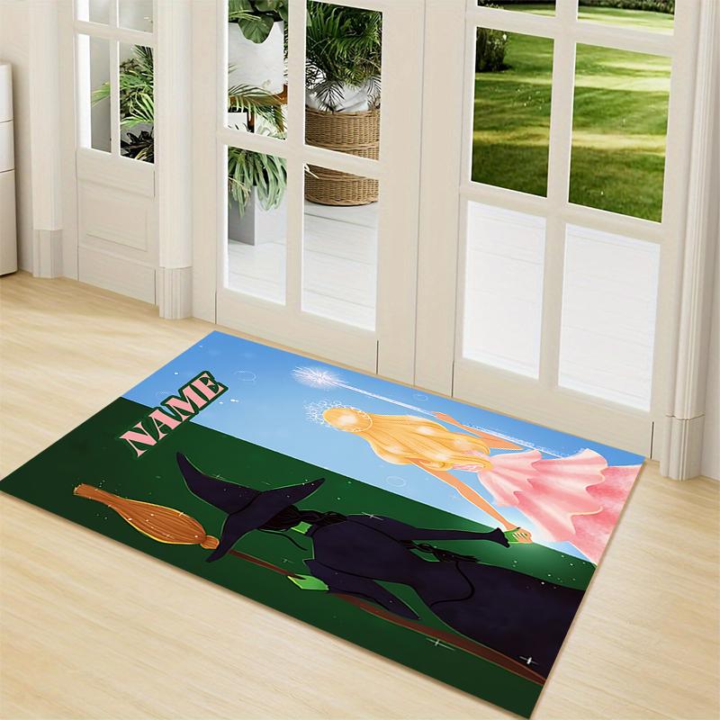 Custom Name "Magical Fantasy Dress" Carpet Rug Customizable Soft Washable Anti-Slip Home Living Room Sofa Mats Personalized Rug. 0909330