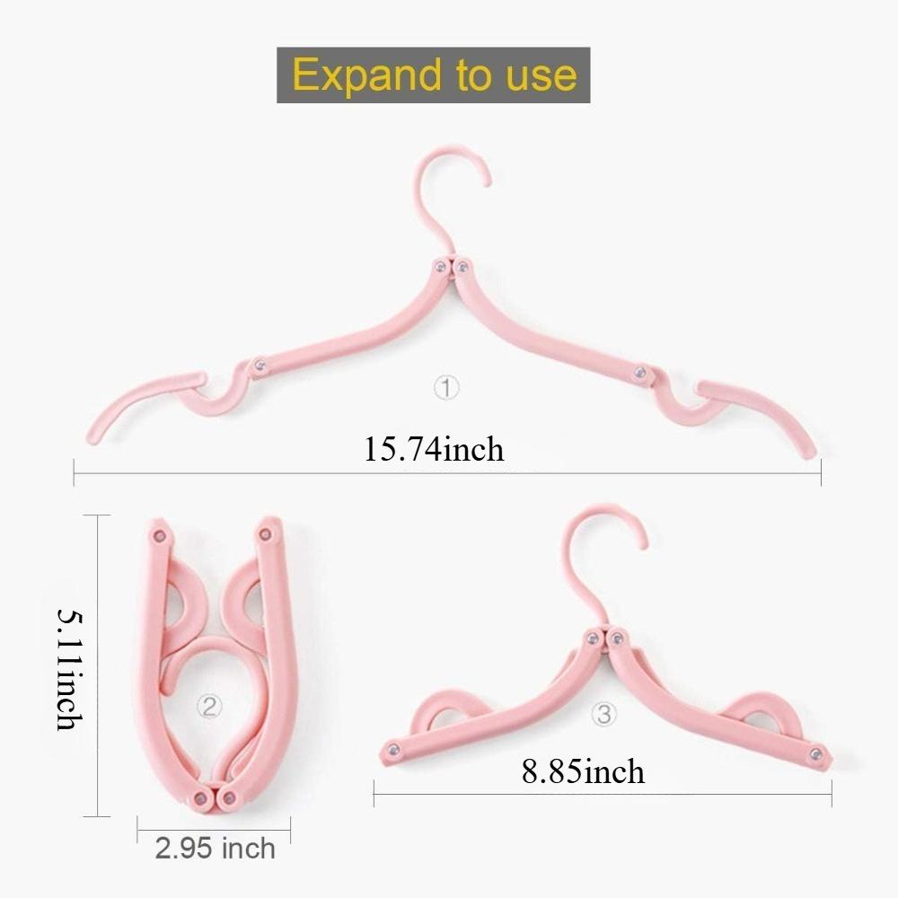 Multi Functional Travel Folding Clothes Hangers Portable Plastic Drying Rack for Business Trips Household Wardrobe Organziers