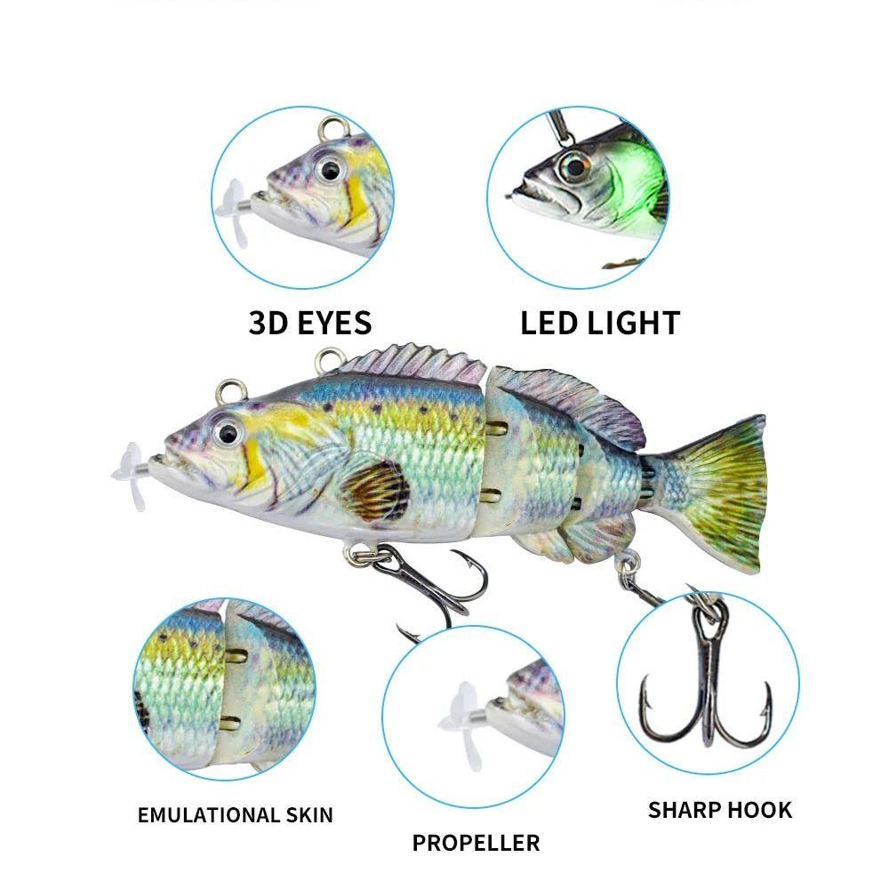 3D Electric Lure Wobblers Automatic Swimming Swimbait Hard Fishing Lure  Fishing Tackle
