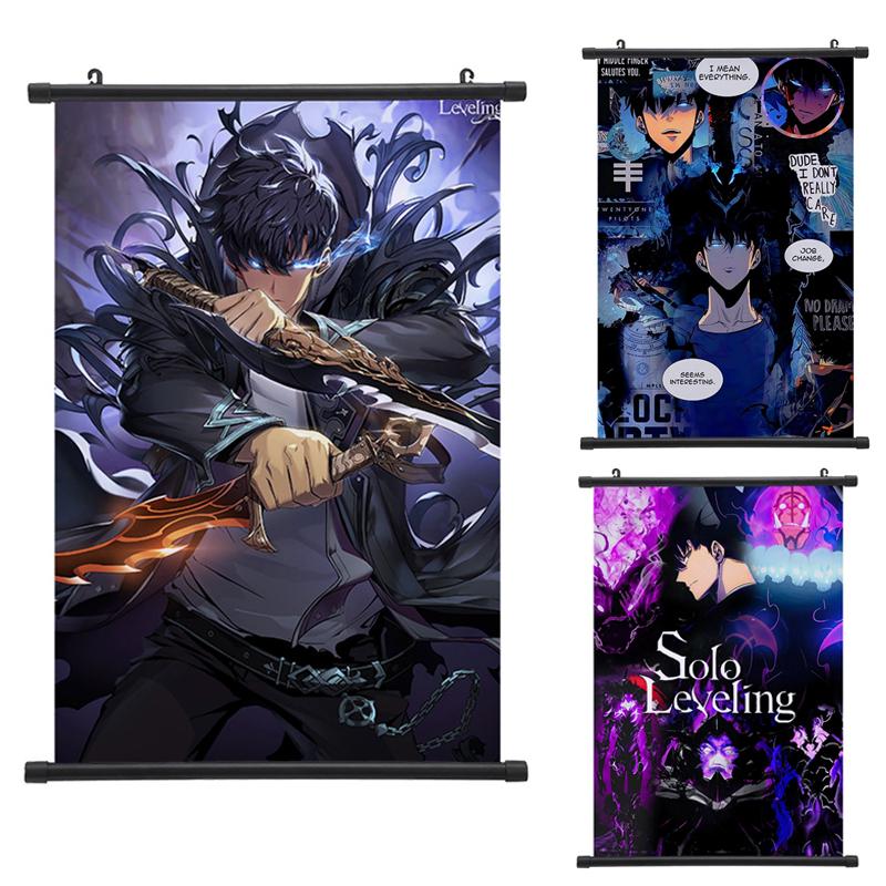 Anime Solo Leveling Sung Jin Woo Plakát Nástěnný Závěs Tisk Domácí Obývací Pokoj Ložnice Bar Dekorace