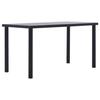 VidaXL Dining Table Black and Concrete Grey 140x70x75 Cm MDF