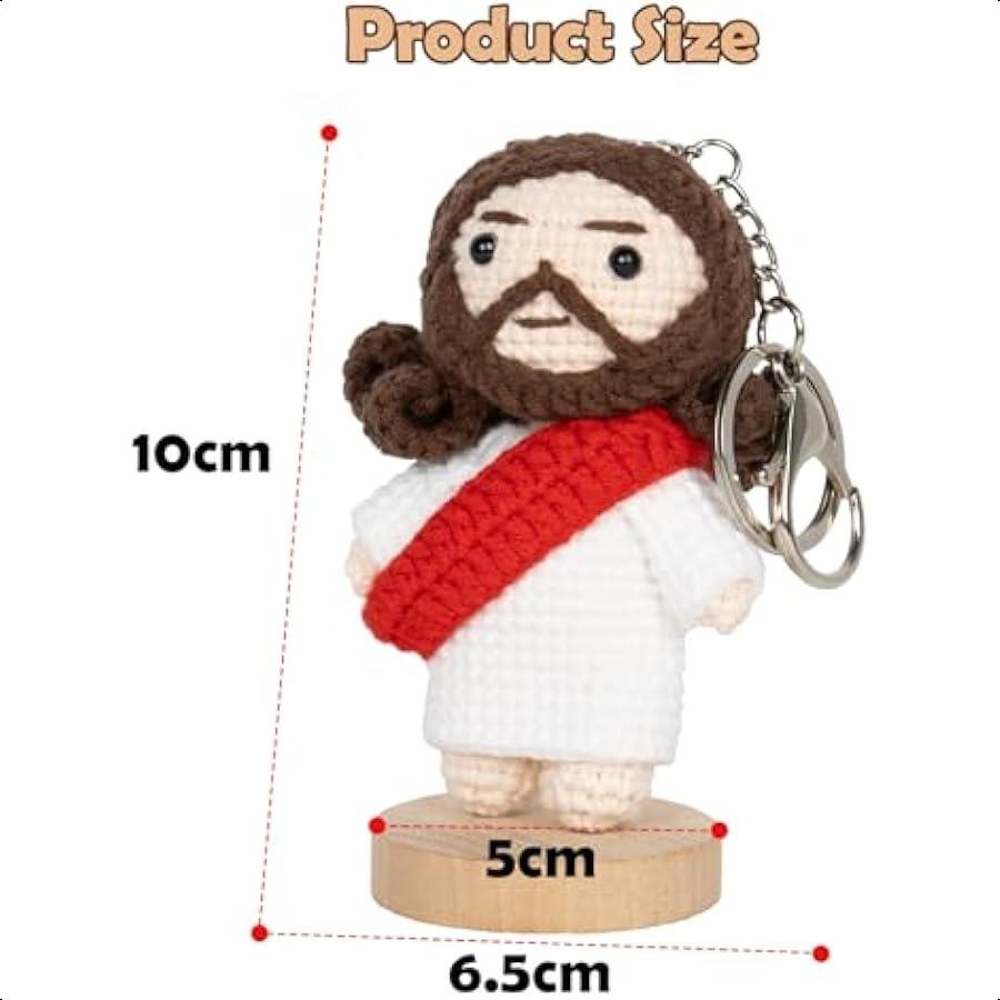 

Плюшевая кукла Чувин Иисус Милая кукла Иисус Кукла Иисус, связанная крючком Фигурки Маленького Иисуса Ручная работа Эмоциональная поддержка Вязание крючком Подарок на день рождения United States