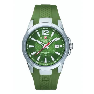 Combat Air Rubber Strap Green Dial Quartz 7058.1838 100M Men's Watch