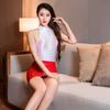 Sexy Women Tight Pencil Cute Skirt Sheer Smooth See Through Gloosy Micro Mini Skirt Oil Shiny Candy Color OL Skirt Erotic Wear F
