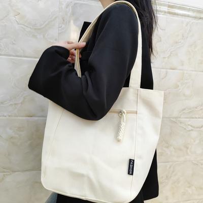 Lässige, minimalistische Umhängetasche, große Kapazität, solide Nischenhandtasche, hochwertige, vielseitige Canvastasche im Preppy-Stil zum Pendeln