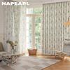 1 Stück NAPEARL Helle Verdunkelungsvorhänge Sanft Grüne Pflanzen- und Blumendruck-Vorhänge für Schlafzimmer Wohnzimmer Balkonfenster für Heimdekoration