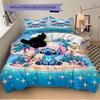 Stitch Island Adventure Print 3Pcs Bedding Setduvet Cover With 2 Bedropillowcase Home Birthday Gift