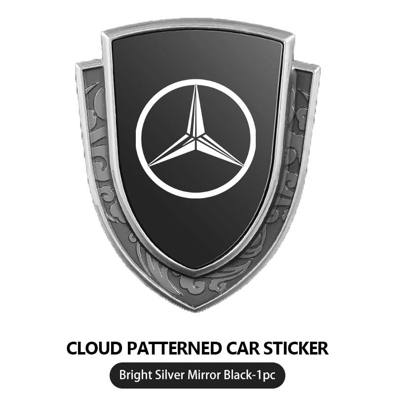 AABGW1 Car Sticker Emblems Side Shield Auto Styling Badge Auto Body Window Decal For Benz AMG Exclusive A C E R V Class CLA CLS C180