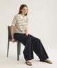 Oteumilkape Linen Blend Striped Knitted Polo Shirt - Ivory
