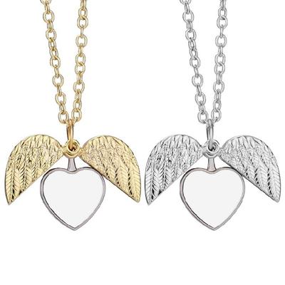 Heart Wing Shape Pendant for Necklace Jewelry Making Crafts Sublimation Blank