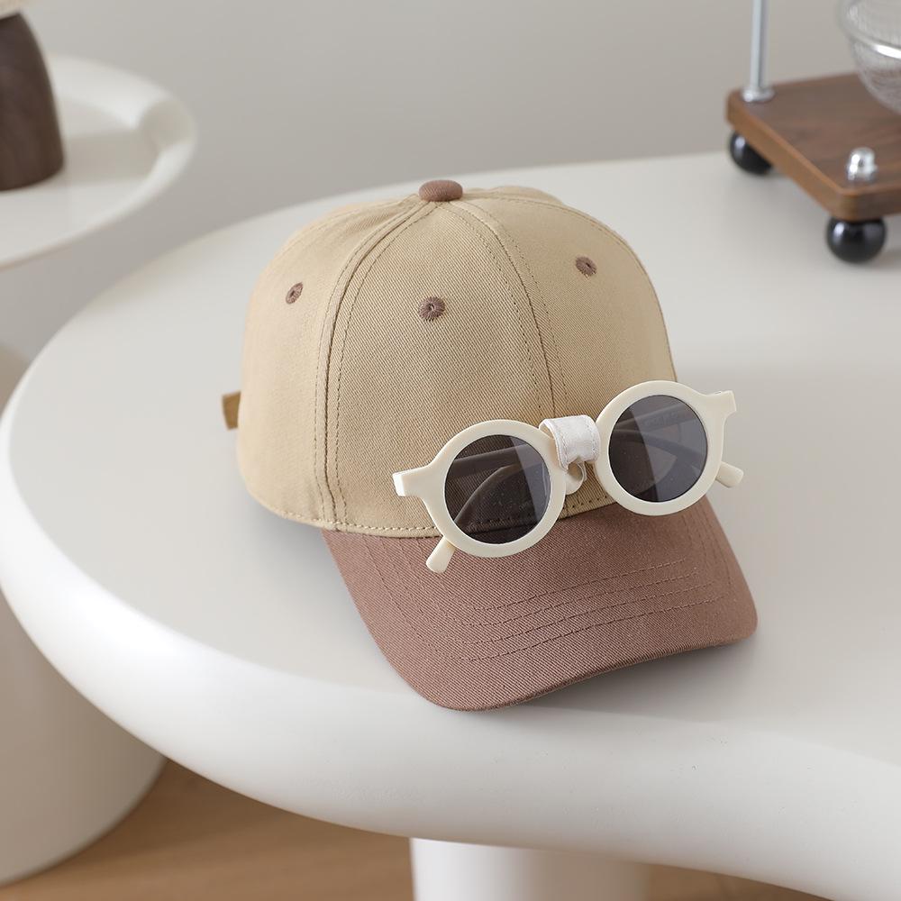 Kids' Color Block Sun Protection Duckbill Baseball Cap