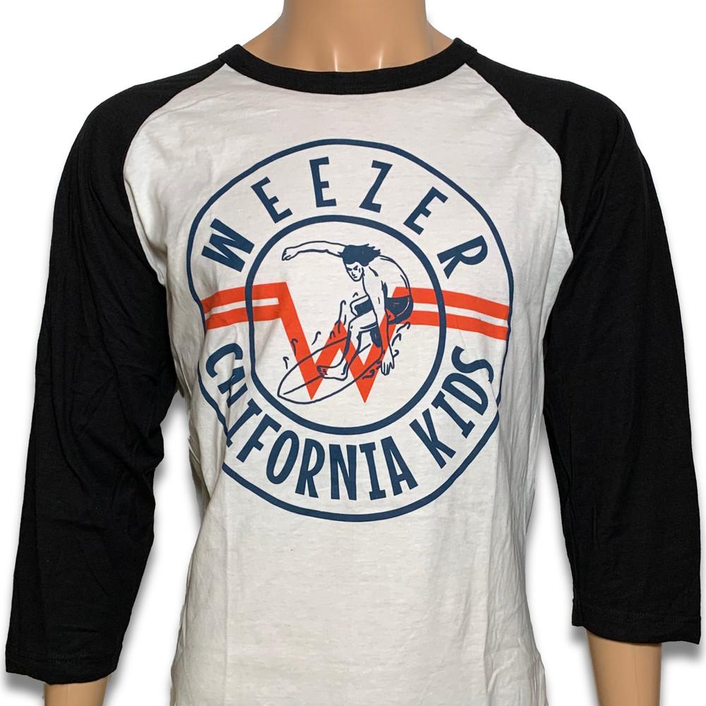 Weezer California Kids Легкая футболка с рукавами реглан Новая Официально лицензированная Унисекс XL