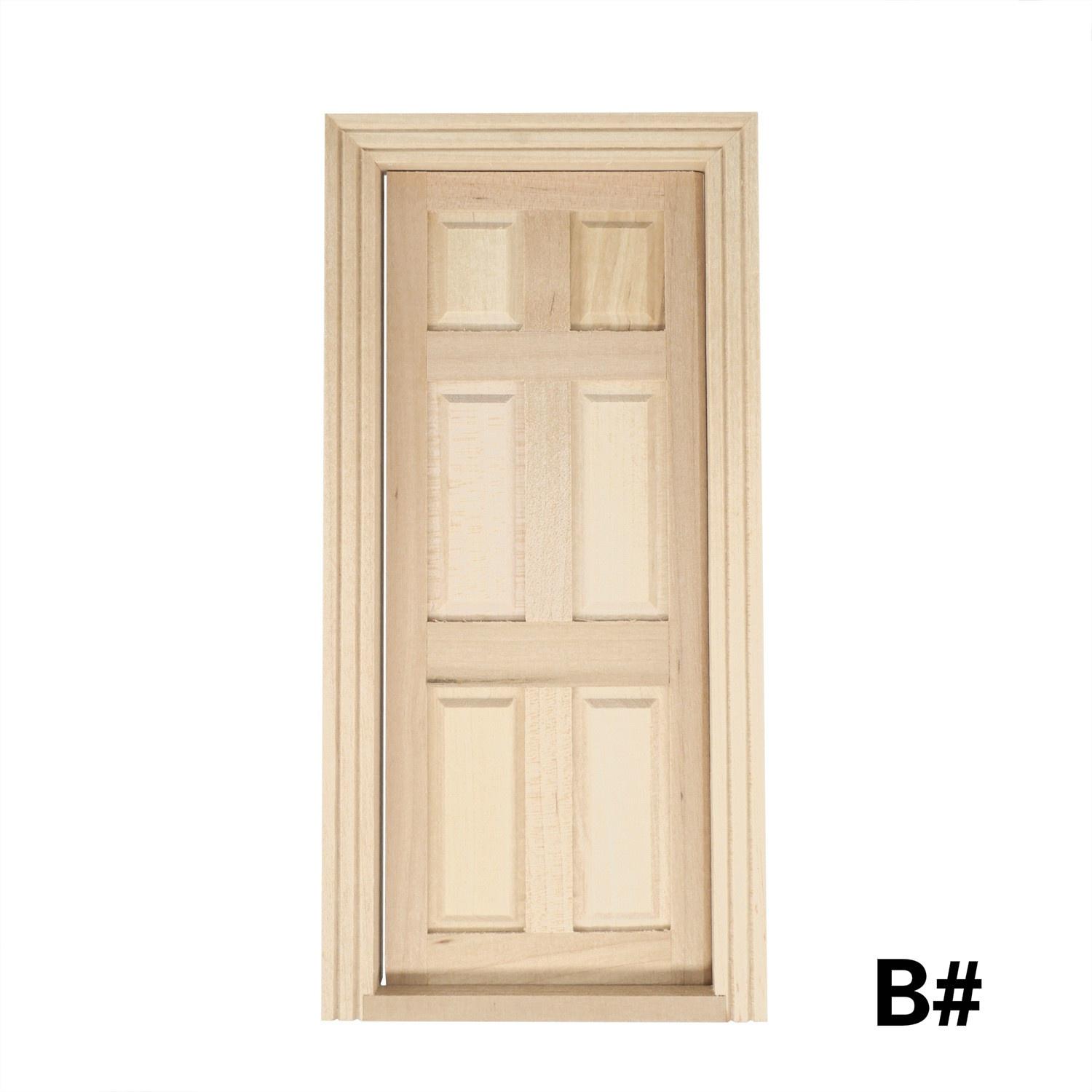 

1:12 Кукольный домик Имитация Двери Мебель Миниатюры Сделай сам Деревянная Дверь Аксессуары для Кукольного домика B