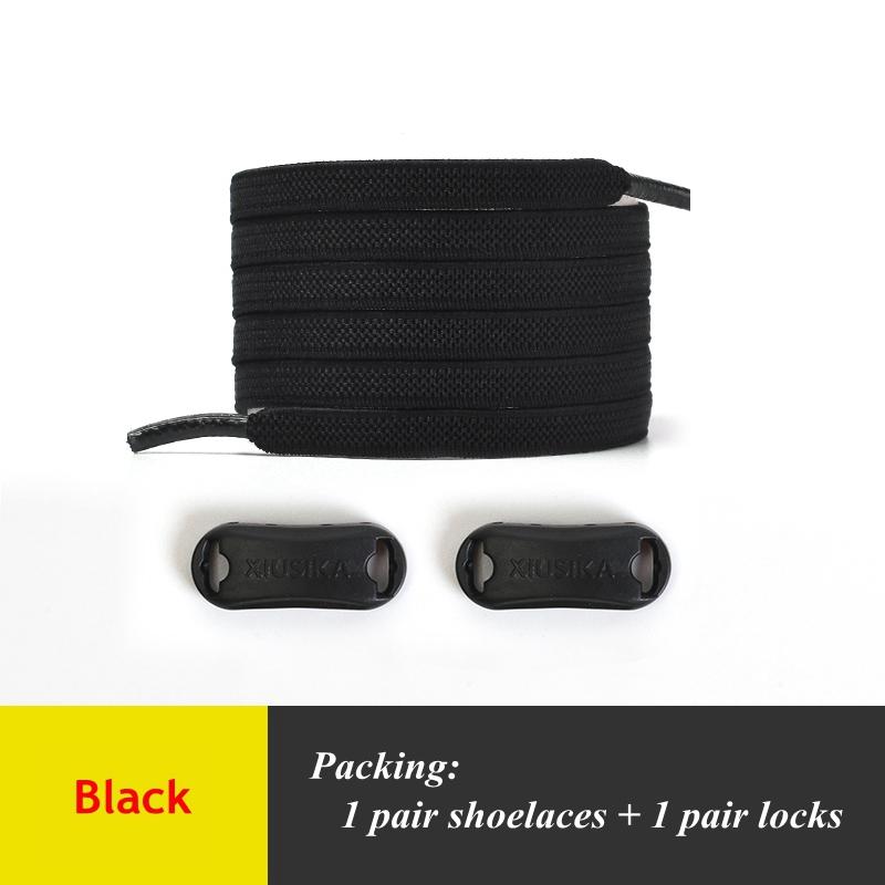 1Pair No Tie Shoelace Flats Elastic Shoe Laces Kids Adult Sneakers Shoelace Quick Lazy Laces 24 Color Buckle Strings Sports Shoe