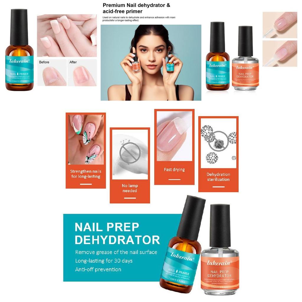 Nagel Primer Set Met Balancerende Oplossing En Lijm Voor Professionele Manicure Verzorging