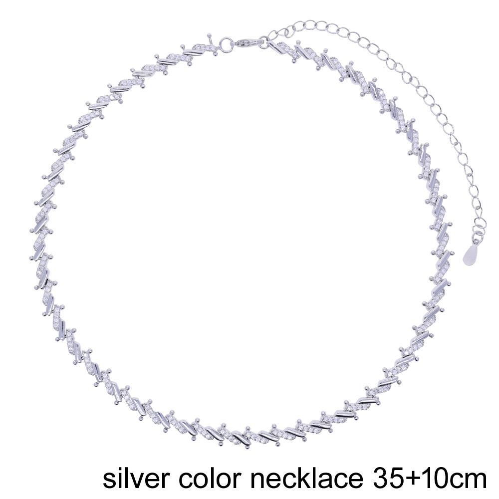 High Quality Iced Out Bling Sparking Clear Cubic Zirconia CZ Paved Star Starburst Charm Choker Necklace For Women