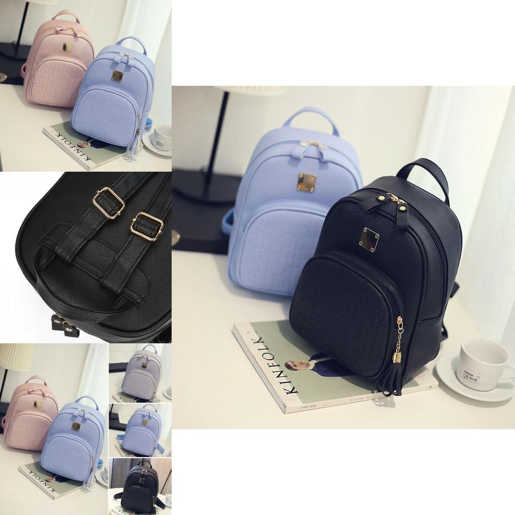 Elegant Women Pu Leather Braided Backpack With Adjustable Straps For Daily Use