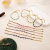 Ins style handmade colorful woven rope bracelet dopamine DIY rope chain gold plating