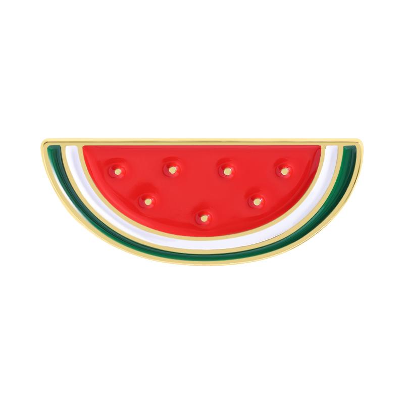 

Watermelon Enamel Pins World Peace and Love Brooches Lapel Badges Clothes Cartoon Fruit Jewelry Gift for Friends