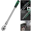 Industrial Ratcheting Wrench 72 Teeth High Torques Performances 460-610mm Adjustable Handle Length Ergonomic Rubber Grip For Confined Space