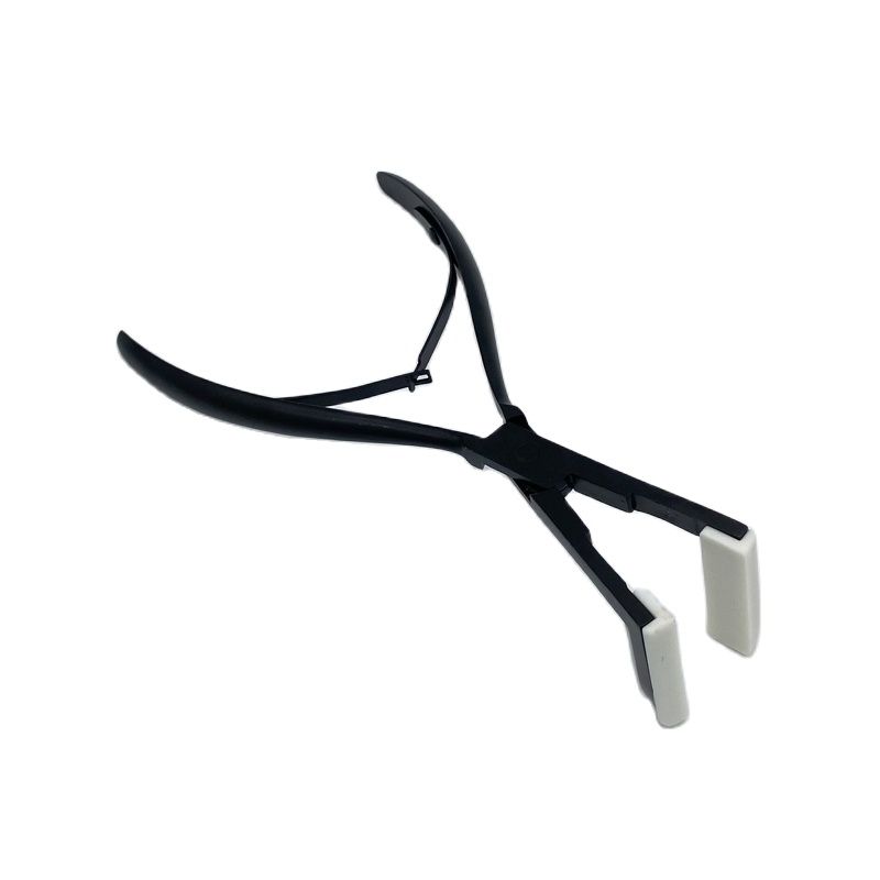 

1 шт. 7-дюймовые черные плоскогубцы из нержавеющей стали для ленточного наращивания волос, плоскогубцы для запечатывания лент, инструменты для кератинового наращивания волос